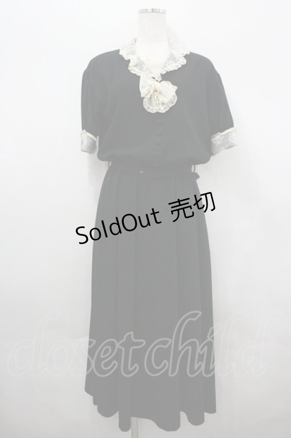 画像1: INGEBORG / レース切替ワンピース  黒 I-26-04-06-067-LO-OP-TE-ZI (1)