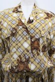 画像2: INGEBORG / 馬柄チェックワンピース  からし I-26-04-06-068-LO-OP-TE-ZI (2)