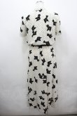 画像3: INGEBORG / カメリアドット開襟ワンピース  オフ×黒 I-26-04-06-071-LO-OP-TE-ZI (3)