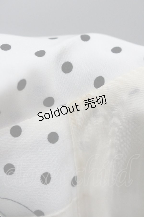 画像4: INGEBORG / カメリアドット開襟ワンピース  オフ×黒 I-26-04-06-071-LO-OP-TE-ZI (4)