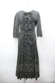 画像1: INGEBORG / ドットリボン長袖ワンピース  黒×白 I-26-04-06-073-LO-OP-TE-ZI (1)
