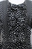画像2: INGEBORG / ドットリボン長袖ワンピース  黒×白 I-26-04-06-073-LO-OP-TE-ZI (2)