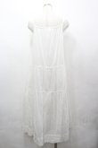 画像3: PINK HOUSE / 裾ピコフリルロングキャミワンピース  白 I-26-04-06-075-LO-OP-SA-ZI (3)