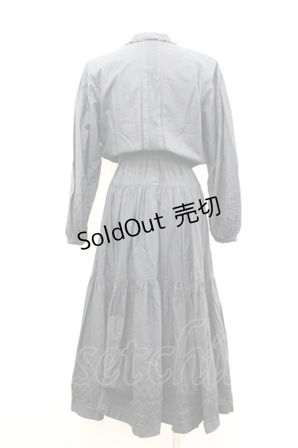 画像4: PINK HOUSE / カットワーク開襟長袖ワンピース  黒 I-26-04-06-077-LO-OP-TE-ZI (4)