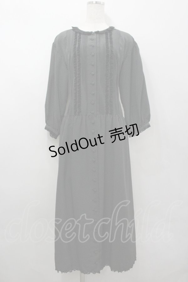 画像1: PINK HOUSE / PINKHOUSE×VermeristBEAMSコラボワンピース  黒Ｘ白 I-26-04-06-078-LO-OP-SA-ZI (1)