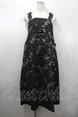 画像1: PINK HOUSE / 水玉リボンジャンパースカート  黒 I-26-04-06-080-LO-OP-SA-ZI (1)