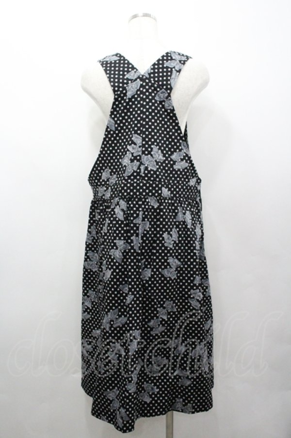 画像3: PINK HOUSE / 水玉リボンジャンパースカート  黒 I-26-04-06-080-LO-OP-SA-ZI (3)