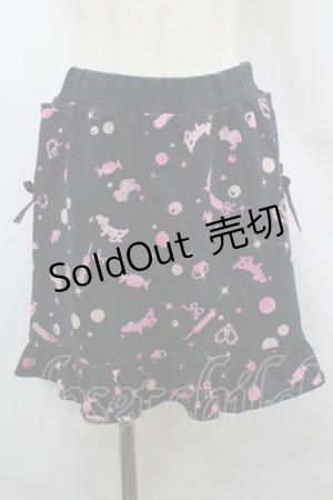 画像: BABY,THE STARS SHINE BRIGHT / キャンディプリントスカート  黒Ｘピンク I-26-04-06-085-BA-SK-SA-ZI
