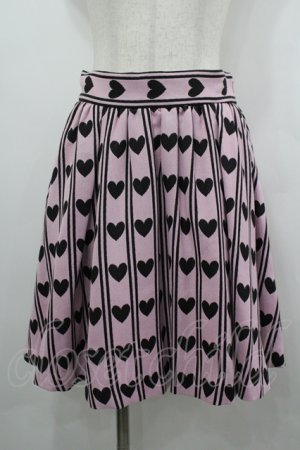 画像: MILK / ハートレジメンタルスカート  ピンクＸ黒 I-26-04-06-087-ML-SK-SA-ZI