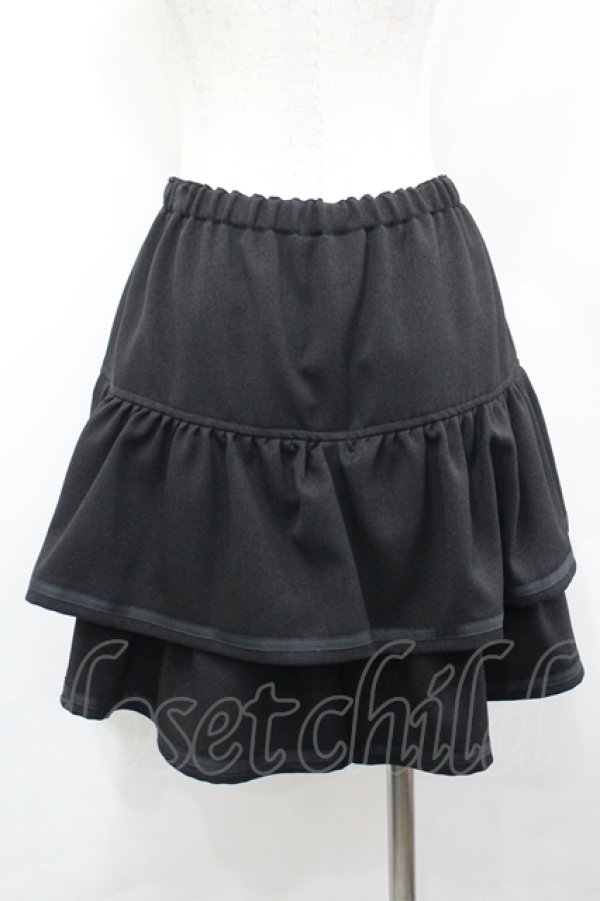 画像3: MILK / 2段フリルラインスカパン  黒 I-26-04-06-088-ML-PA-SA-ZI (3)