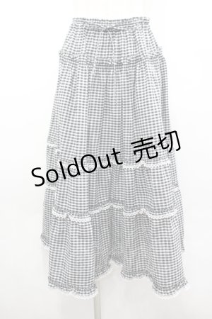 画像: PINK HOUSE / ドビーギンガムスカート  黒Ｘ白チェック I-26-04-06-089-LO-SK-SA-ZI