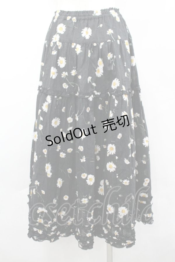 画像3: PINK HOUSE / ひなぎくプリントスカート  黒 I-26-04-06-090-LO-SK-SA-ZI (3)