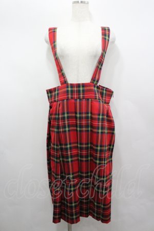 画像: HEIHEI / タータンチェック吊りスカート  赤チェック I-26-04-06-094-PU-SK-SA-ZI