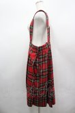 画像2: HEIHEI / タータンチェック吊りスカート  赤チェック I-26-04-06-094-PU-SK-SA-ZI (2)