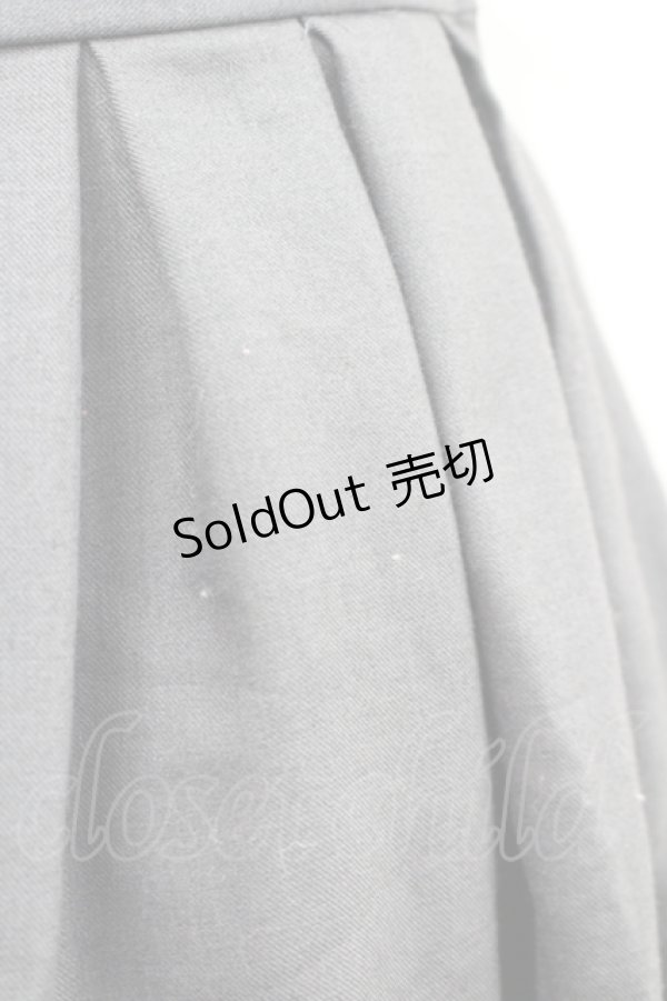 画像2: BPN / 馬車刺繍スカート M グレーＸ青Ｘ黒 I-26-04-06-095-GO-SK-SA-ZI (2)