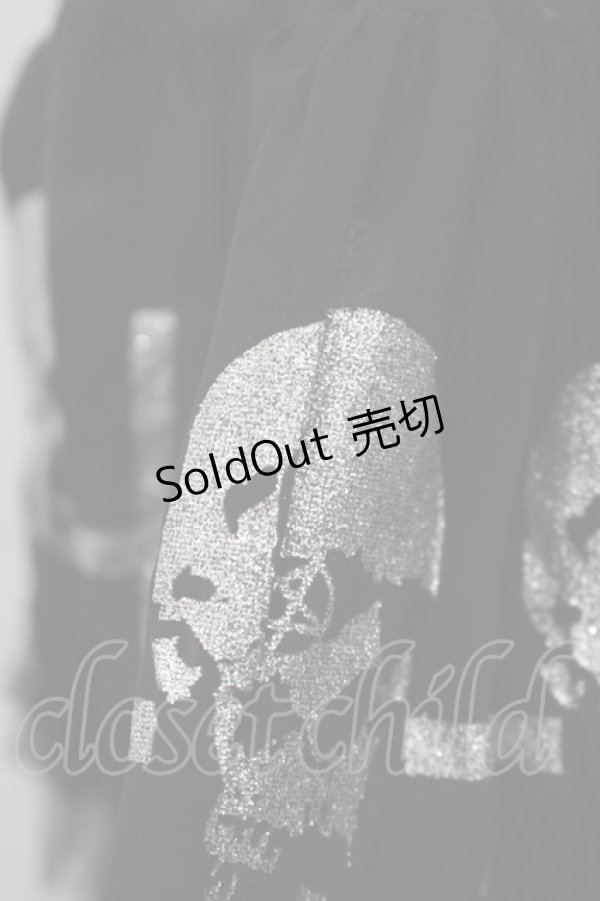 画像3: GLAVIL / スカル&逆十字ptミニスカート  ブラック×シルバー I-26-04-06-100-PU-SK-SA-ZI (3)