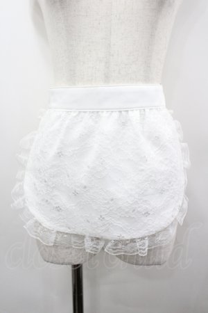 画像: Puppet Bombs（海外ロリータブランド） / レースエプロン  白 I-26-04-06-102-LO-ZA-SA-ZI