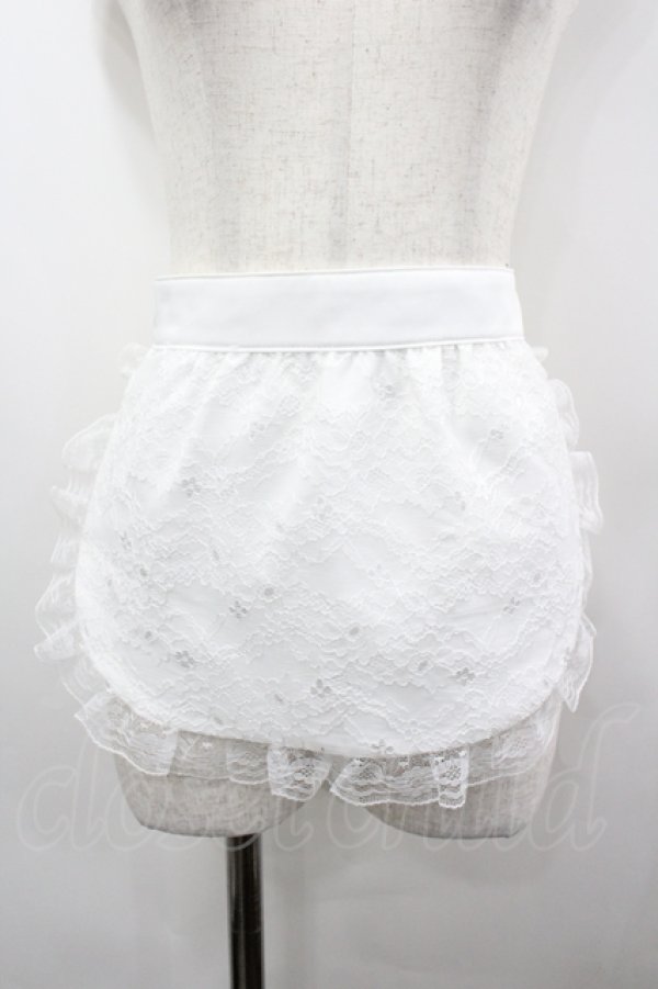 画像1: Puppet Bombs（海外ロリータブランド） / レースエプロン  白 I-26-04-06-102-LO-ZA-SA-ZI (1)