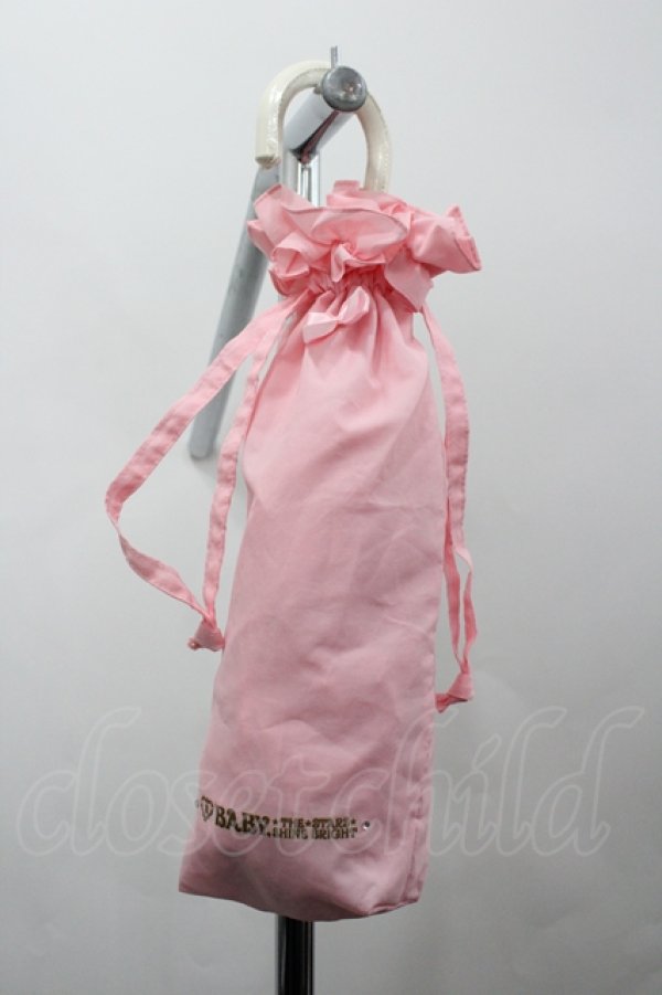 画像1: BABY,THE STARS SHINE BRIGHT / フリル折りたたみ傘 (晴雨兼用)  ピンク I-26-04-06-113-BA-ZA-TE-ZI (1)