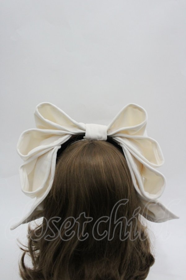 画像3: Hoshibako Works / お人形風ラッピングリボンカチューシャ  アイボリー I-26-04-06-115-LO-OP-TE-ZI (3)