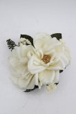 画像1: INGEBORG / フラワーコサージュ  白 I-26-04-06-121-LO-AC-TE-ZI (1)