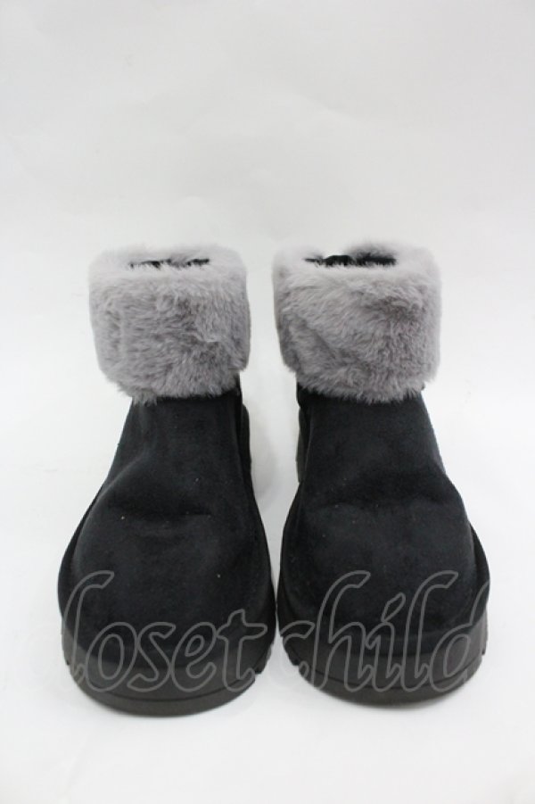 画像1: axes femme / バックリボンファームートン L 黒 I-26-04-06-124-AX-SH-SA-ZI (1)