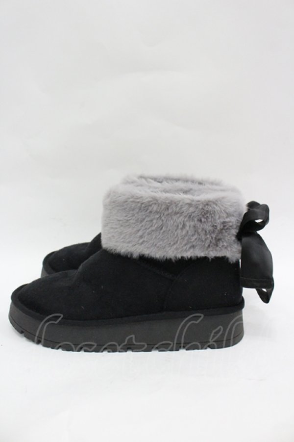 画像2: axes femme / バックリボンファームートン L 黒 I-26-04-06-124-AX-SH-SA-ZI (2)