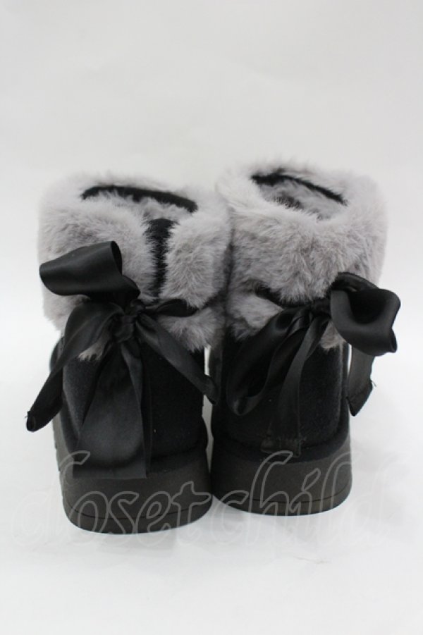 画像3: axes femme / バックリボンファームートン L 黒 I-26-04-06-124-AX-SH-SA-ZI (3)