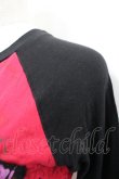 画像2: h.NAOTO / ラグランZIPカスタムTシャツ  ブラック×レッド I-26-04-06-013-0-TS-SA-ZI (2)
