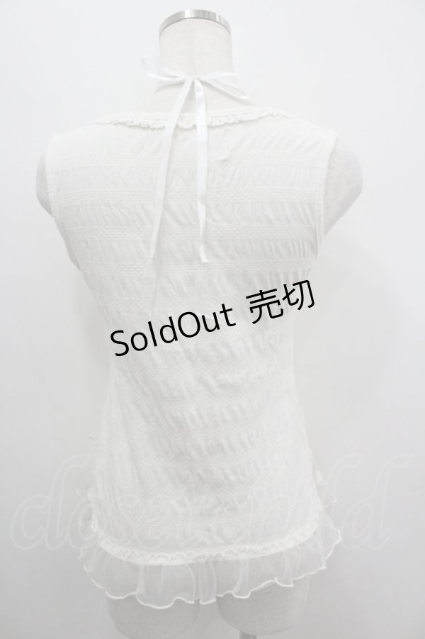 画像4: FRILL / 裾ナナメフリルタンクトップ  ホワイト I-26-04-06-014-HN-TO-SA-ZI (4)