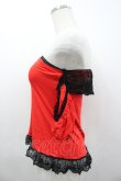 画像2: GLAVIL / 袖付きベアトップ  レッド I-26-04-06-016-PU-TO-SA-ZI (2)