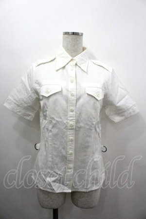 画像: BPN / 半袖オフィサーシャツ M ホワイト I-26-04-06-018-GO-BL-SA-ZI