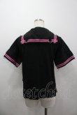 画像4: SEX POT ReVeNGe / セーラー襟Tシャツ  ブラック×ピンク I-26-04-06-019-SP-TS-SA-ZI (4)