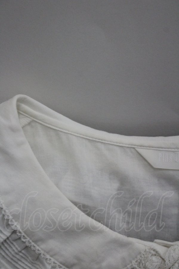 画像4: PINK HOUSE / フランス製レース使い襟付きブラウス  白 I-26-04-06-020-LO-BL-SA-ZI (4)