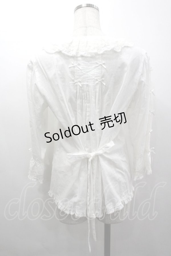 画像4: PINK HOUSE / ローンブラウス  白 I-26-04-06-022-LO-BL-SA-ZI (4)