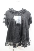 画像1: PINK HOUSE / レース半袖ブラウス  黒 I-26-04-06-026-LO-BL-SA-ZI (1)
