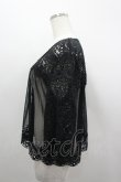 画像2: PINK HOUSE / レース&ドットチュール切替カーディガン  黒 I-26-04-06-029-LO-TO-SA-ZI (2)