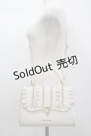 画像: axes femme / スカラＸフリルフラップバッグ  アイボリー I-26-04-08-030-AX-BG-TE-ZI