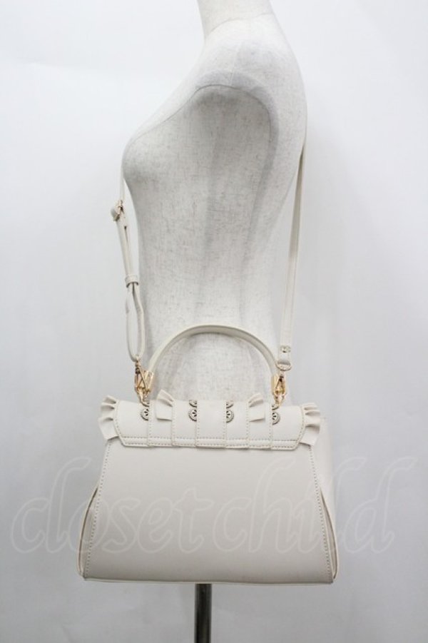 画像2: axes femme / スカラＸフリルフラップバッグ  アイボリー I-26-04-08-030-AX-BG-TE-ZI (2)
