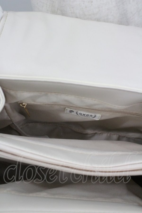 画像3: axes femme / スカラＸフリルフラップバッグ  アイボリー I-26-04-08-030-AX-BG-TE-ZI (3)