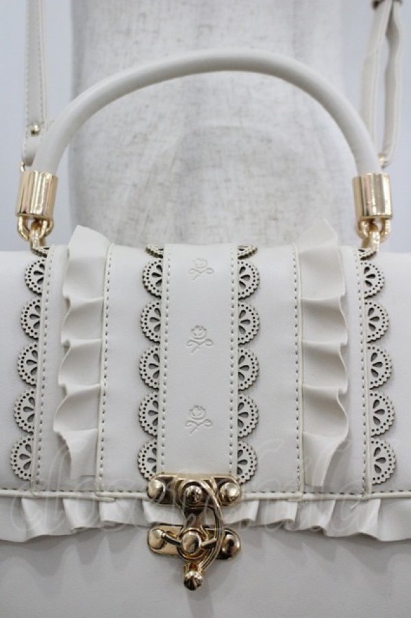 画像4: axes femme / スカラＸフリルフラップバッグ  アイボリー I-26-04-08-030-AX-BG-TE-ZI (4)