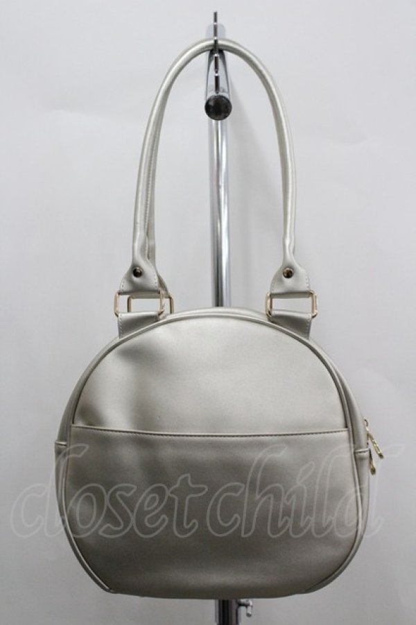 画像2: axes femme kawaii / ツインリボンラウンドハンドバッグ  ゴールド I-26-04-08-036-AX-BG-TE-ZI (2)