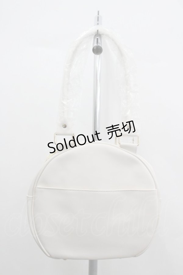 画像2: axes femme kawaii / ツインリボンラウンドバッグ  生成り I-26-04-08-039-AX-BG-TE-ZI (2)