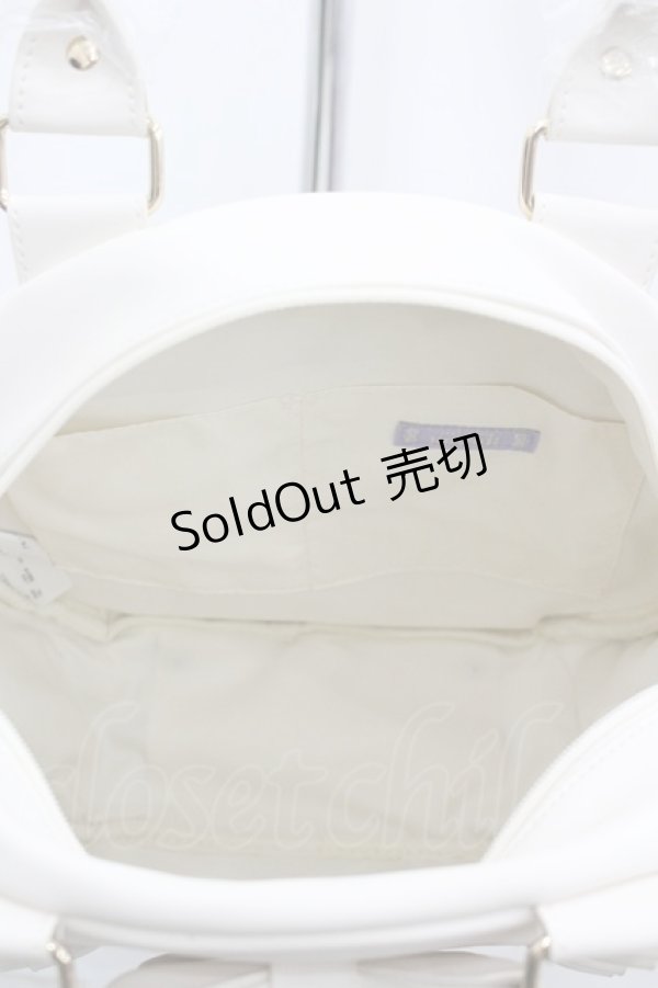 画像3: axes femme kawaii / ツインリボンラウンドバッグ  生成り I-26-04-08-039-AX-BG-TE-ZI (3)