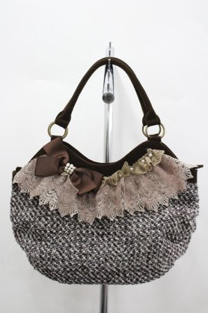 画像: axes femme / ツイードバッグ  ブラウン I-26-04-08-040-AX-BG-SA-ZI