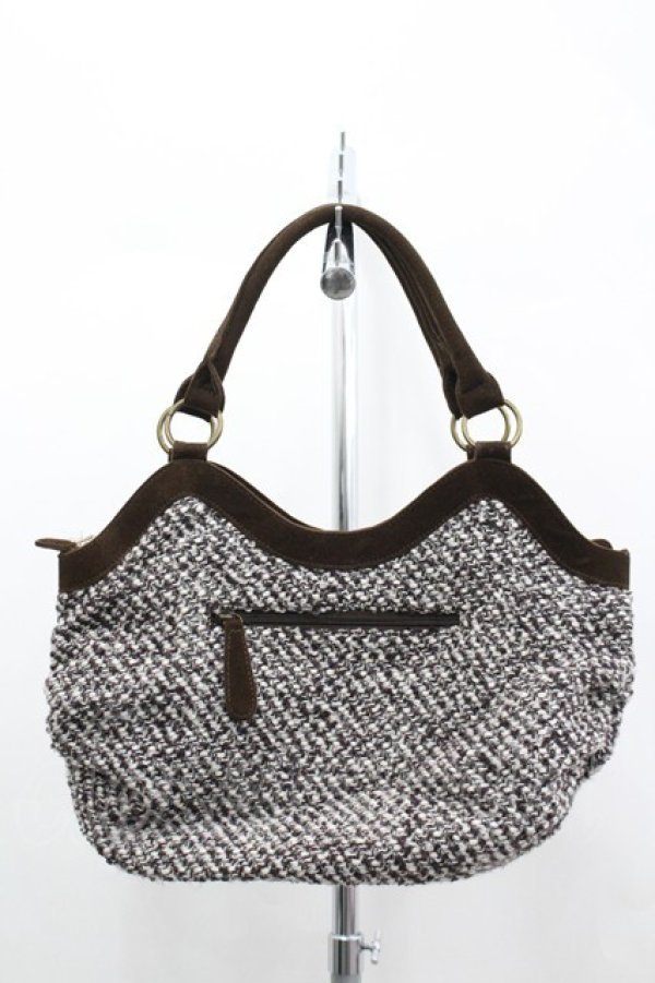 画像2: axes femme / ツイードバッグ  ブラウン I-26-04-08-040-AX-BG-SA-ZI (2)