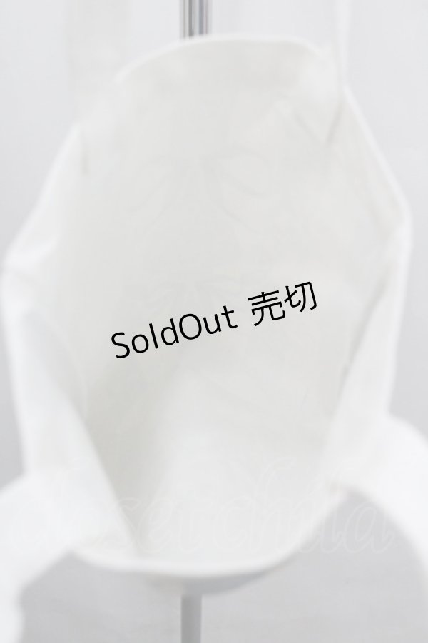 画像3: LOLITAその他(お買取対象外) / リボン時計ストライプ柄トートバッグ  サックスＸアイボリー I-26-04-08-041-LO-BG-SA-ZI (3)