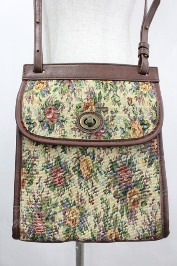 画像2: axes femme / ゴブランショルダーバッグ  ブラウン I-26-04-08-043-AX-BG-SA-ZI (2)