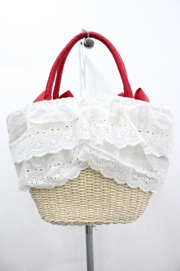 画像2: axes femme kawaii / いちごあみぐるみ付カゴバッグ  赤 I-26-04-08-044-AX-BG-SA-ZI (2)