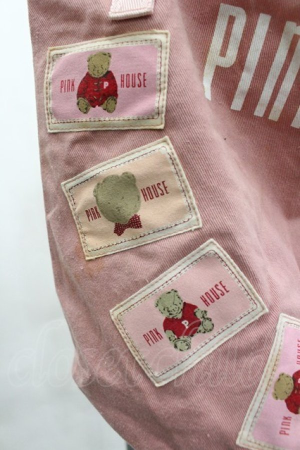 画像4: PINK HOUSE / くまさんワッペンバケツ型バッグ  ピンク I-26-04-08-045-LO-BG-SA-ZI (4)